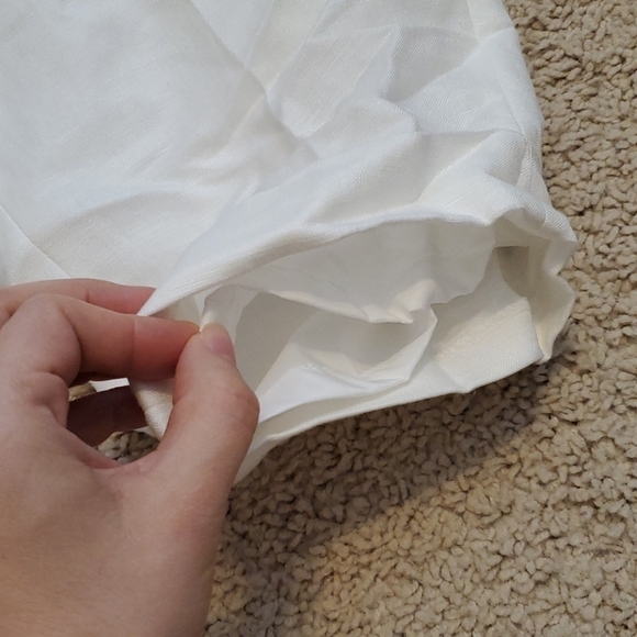 NWT CALVIN KLEIN plus size linen White pants - Picture 5 of 9